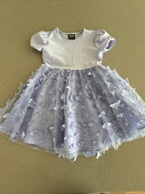 Wicked Girls X-Small XS 4/5 Butterfly Tulle Dress Lavender Capped Sleeves